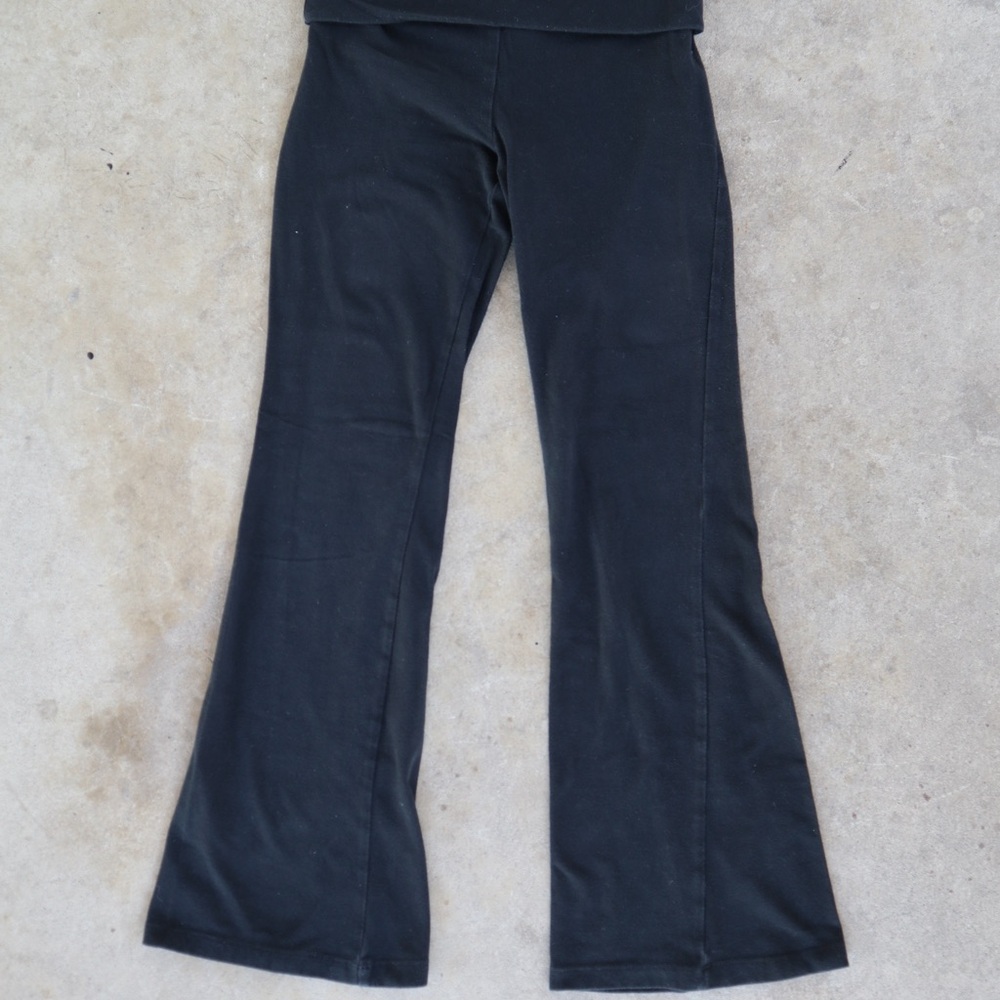 Art Class NWT Black Foldover Flare Leg Stretchy Pants Girls Size Large 10/12